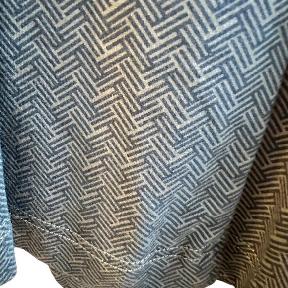 Betabrand Blazer Chevron Patterned Blue Gray Stretch Pockets Career Work Size SM - Picture 7 of 9
